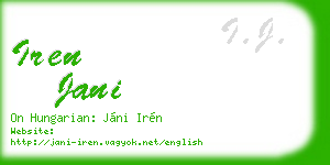 iren jani business card